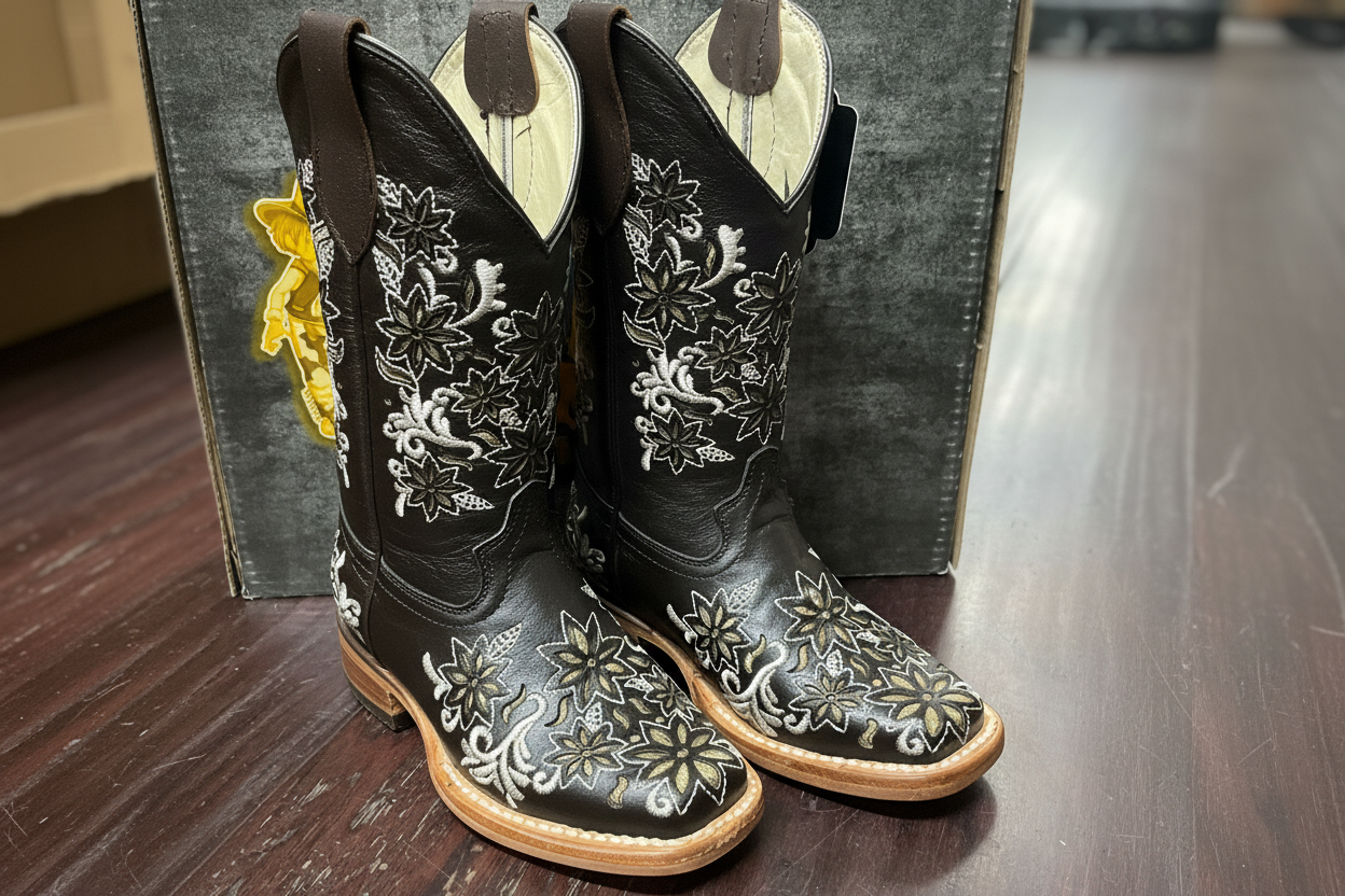 Nicasio boots Niña Girasol laser cafe