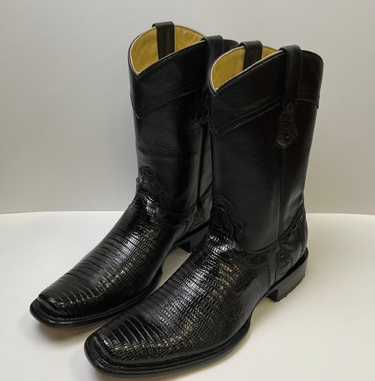 Lizard/iguana Teju europea negro/black Arango Exotic Men Boot