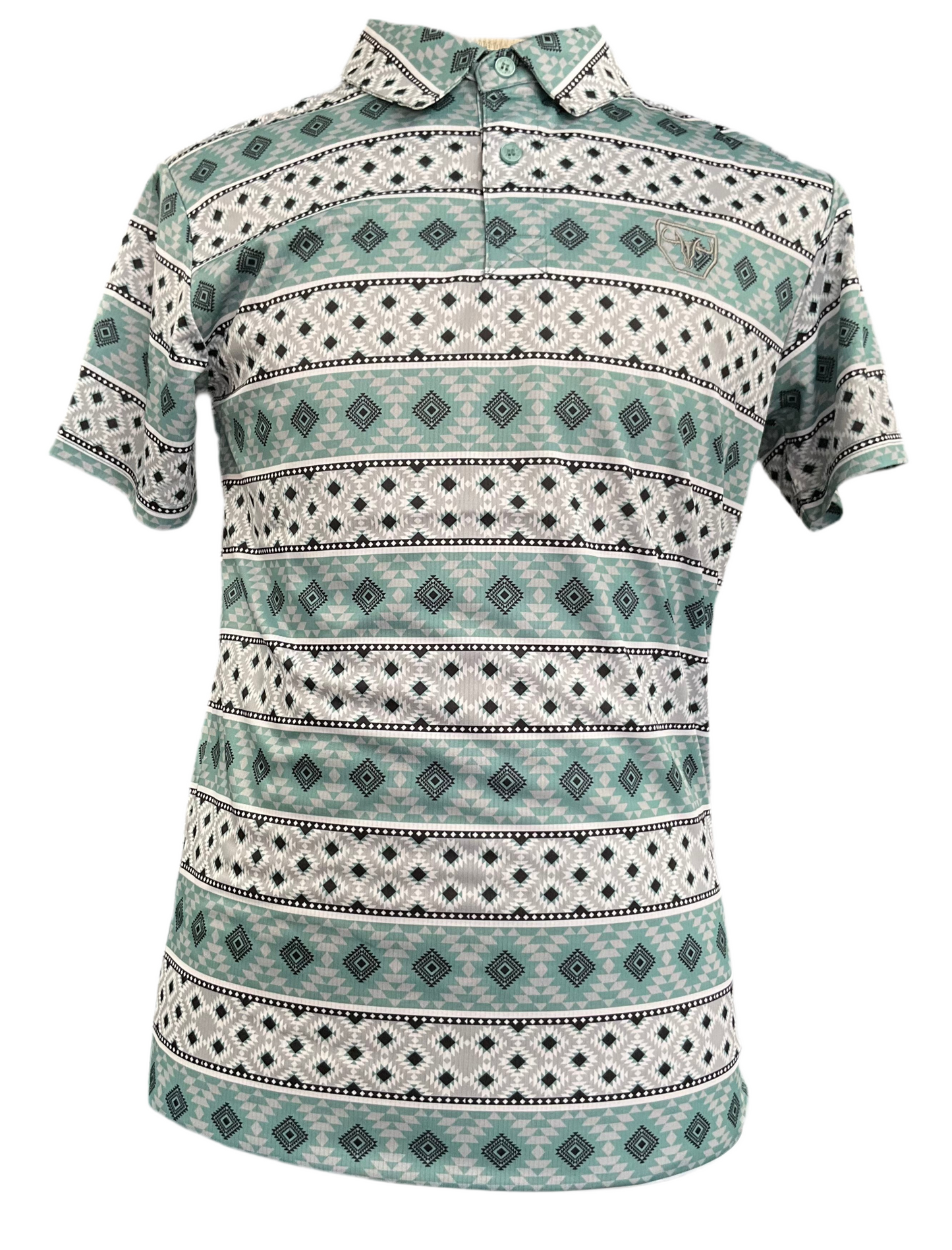 Platini Men’s polo PGP11014 Blue ( diseños en triángulos)