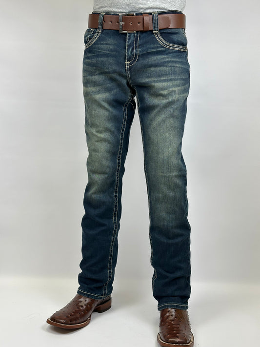 Montero Men’s jeans /Pantalon de hombre /Azul Obscuro Modern Boot MT4655-DK