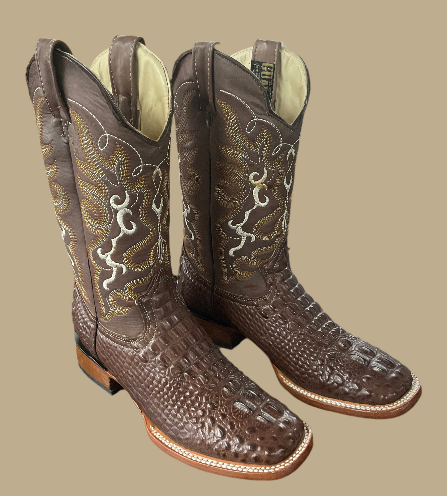 Guanajuato Brown Crocodile Print Clearance Boot
