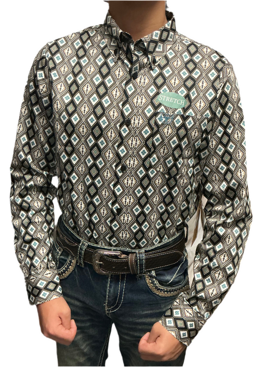 Platini Men’s Shirt CWL11064 black stretch ( camisa Platini de hombre )