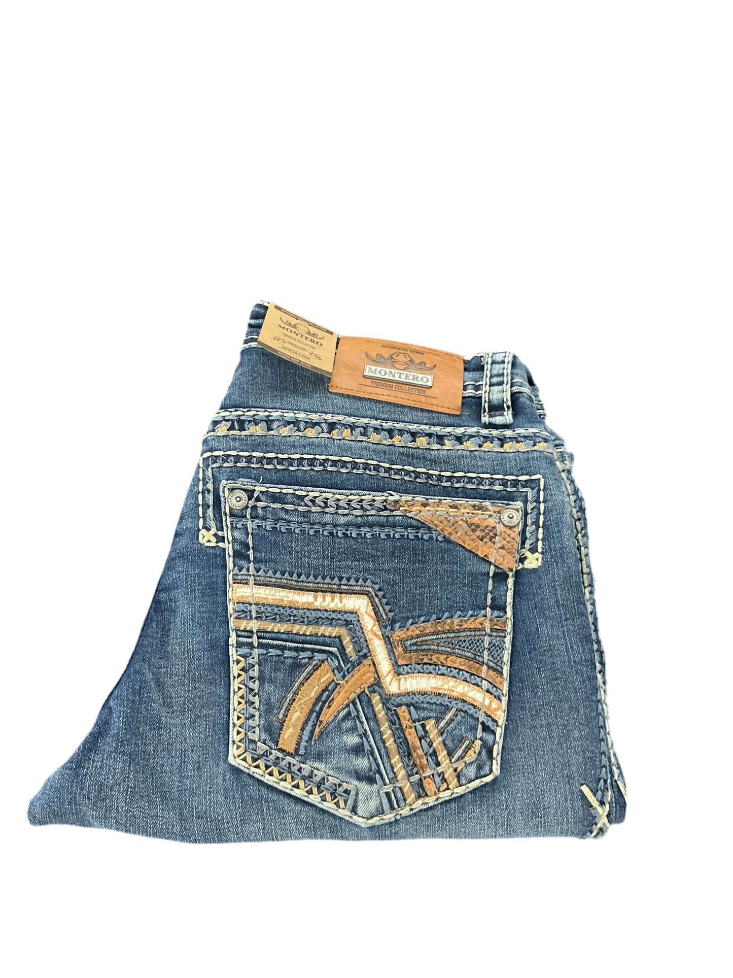 Montero Men Pants Embroidery/Pantalones Caballeros Bordados Light Blue/Azul Claro MT-4639