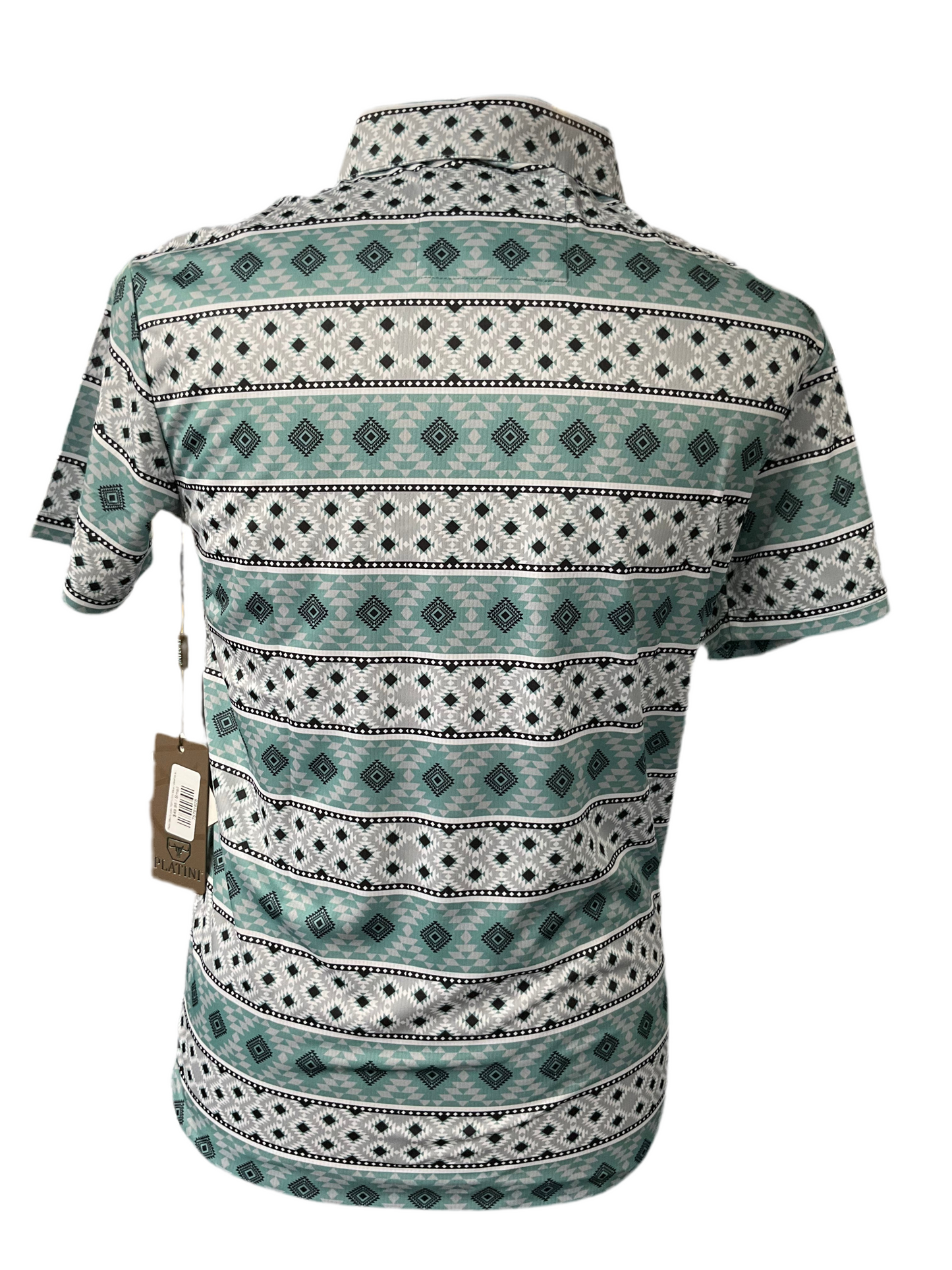 Platini Men’s polo PGP11014 Blue ( diseños en triángulos)
