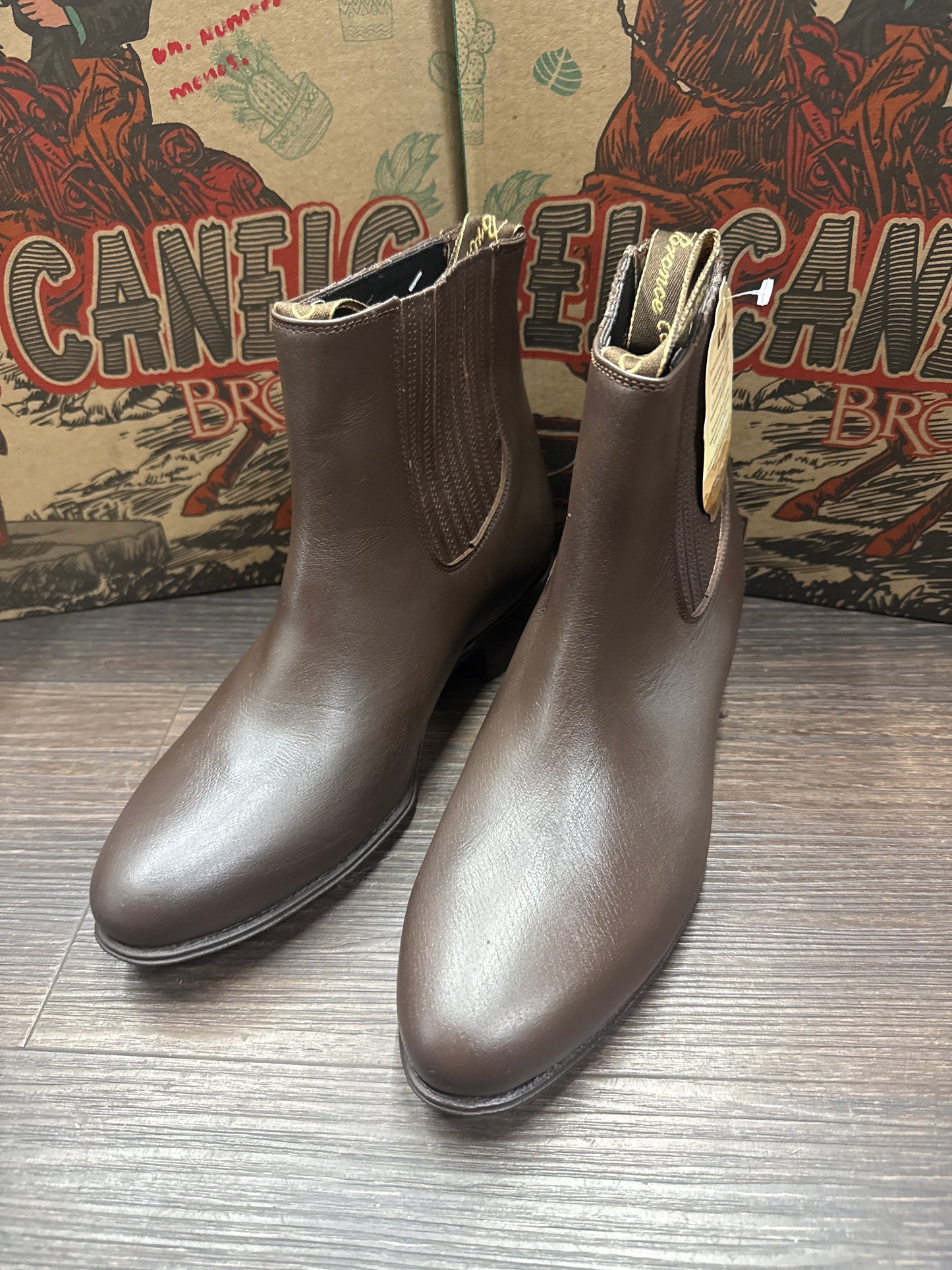 Botín Charro Canelo Piel Ares Café