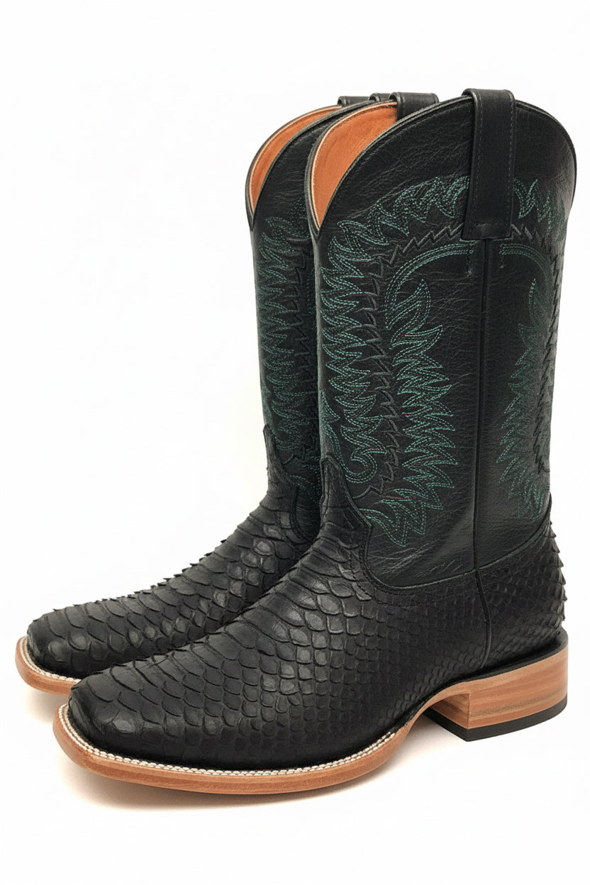 RDR Exotic Python Skin Black 070 Men’s Western Boots