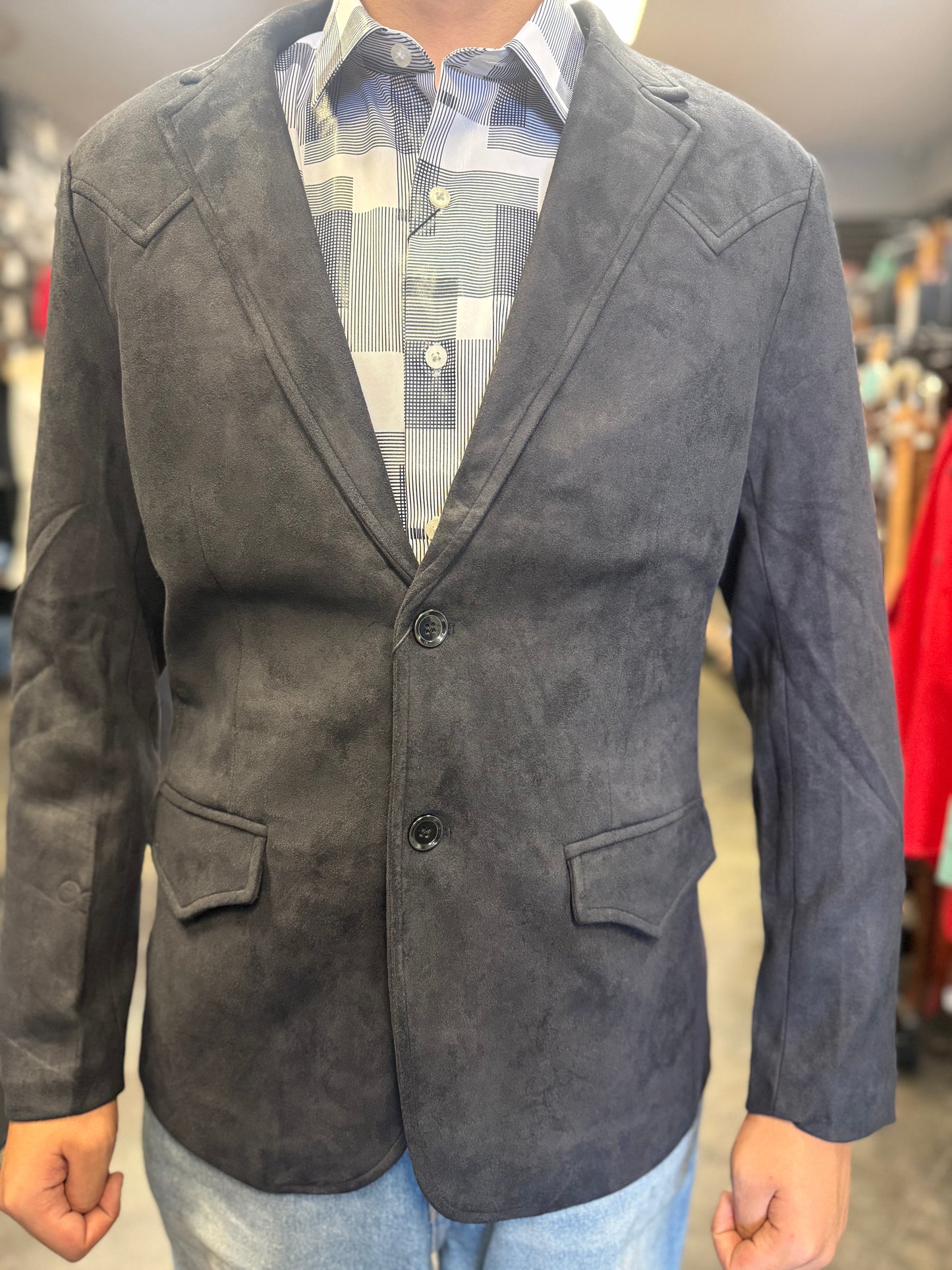 Saco Lamasini Gamuza Charcoal LAM510