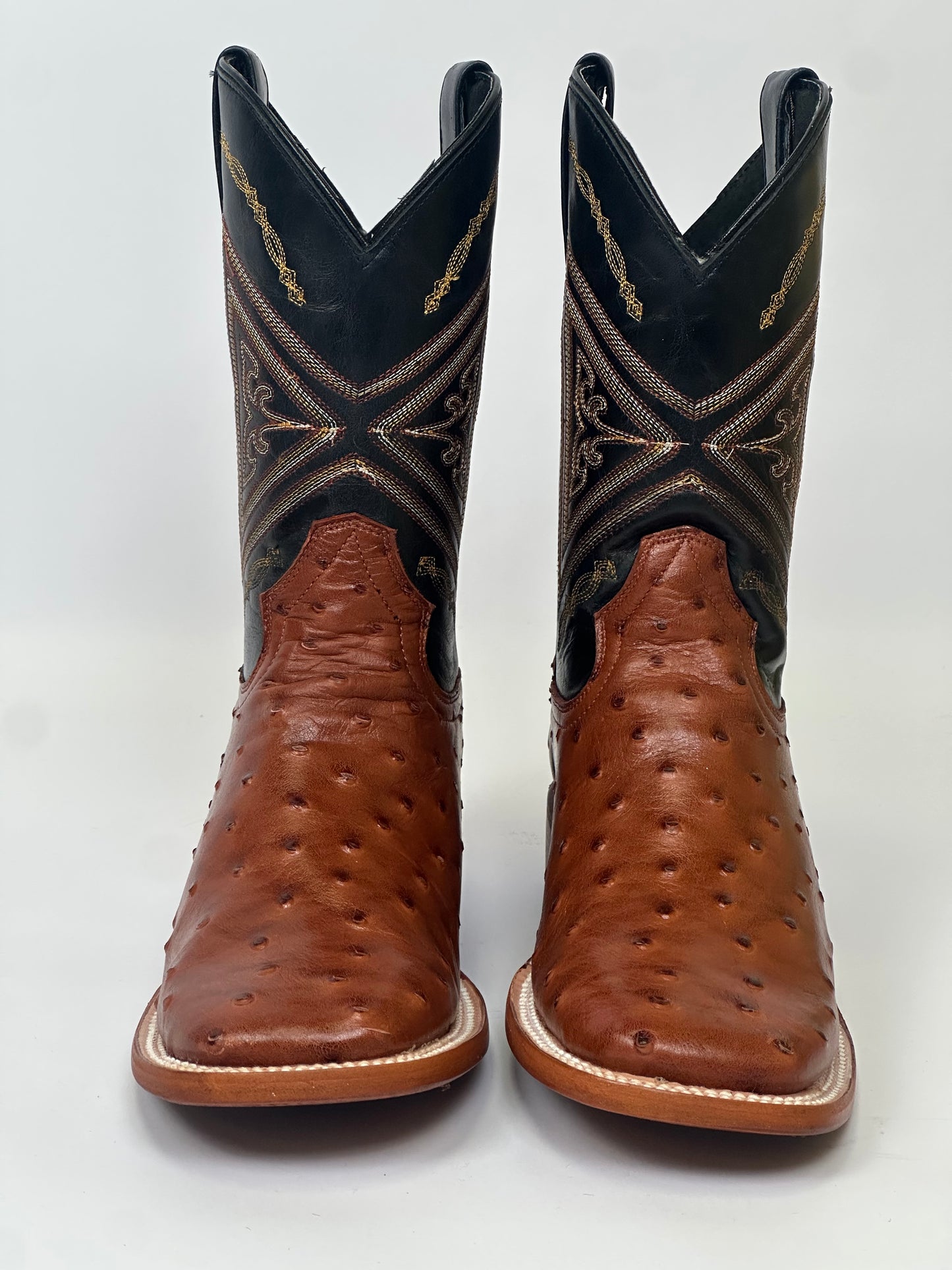 Arango Ostrich Print Cognac Men’s Pro-Rodeo Western Boots
