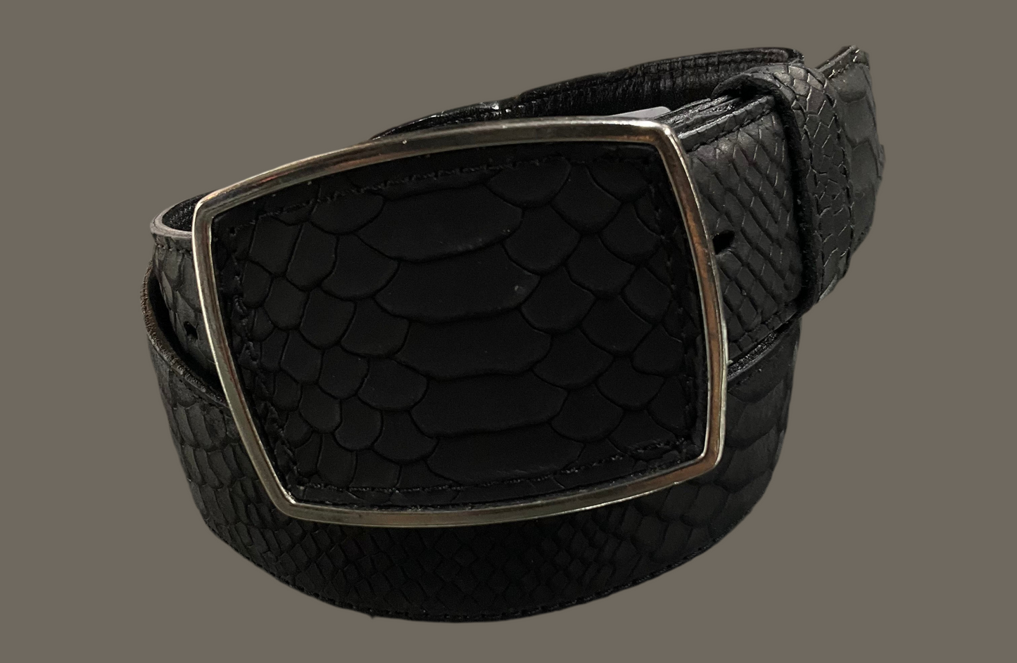 Python Imitation Men’s Black Belt
