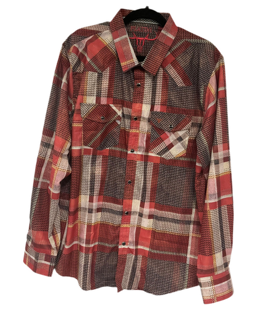 Platini Red/White Roja/Negro Long Sleeve/Manga Larga Mens Shirt (Camisa Caballero)