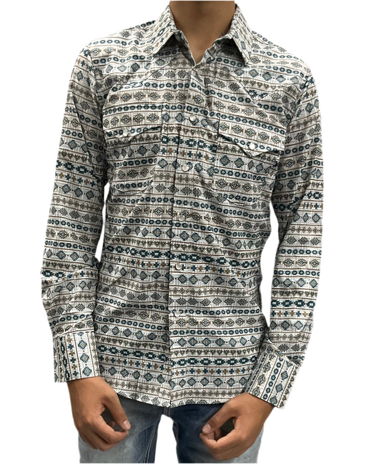 Montero Long Sleeve Mt4030 White /Blue