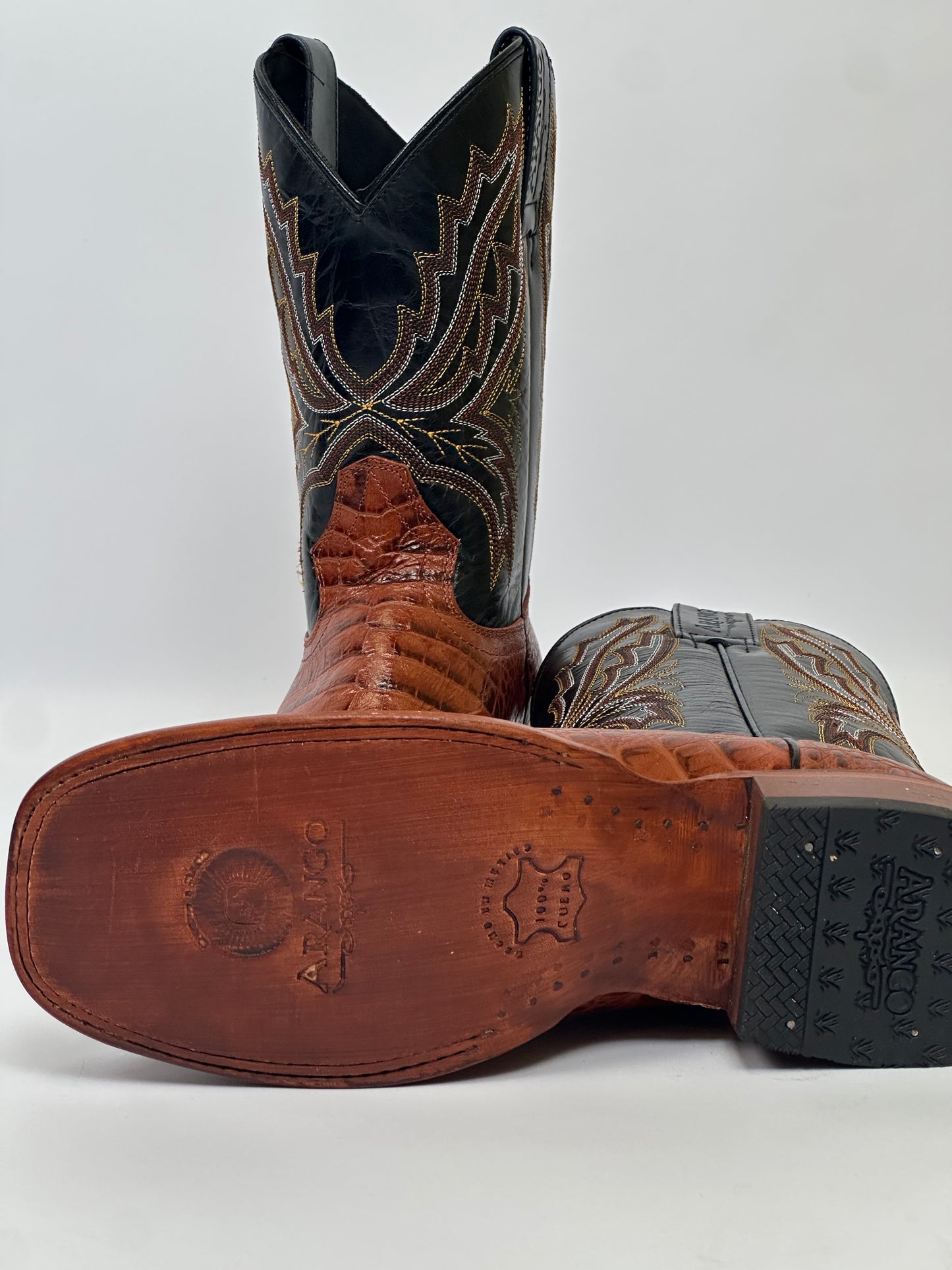 Arango Coco Belly Cognac Pro-Rodeo Imitation Men’s Boots