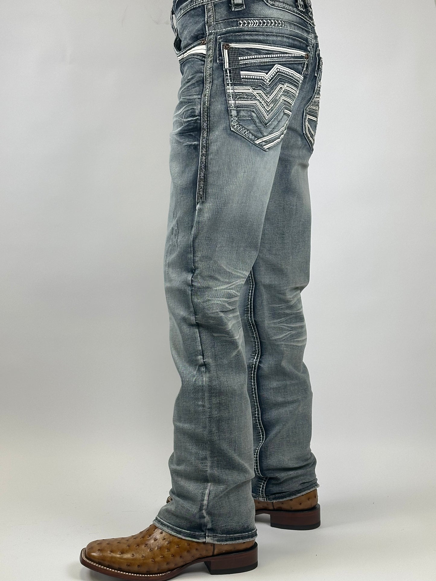 Platini PHD10761 men’s boot cut stretch jeans