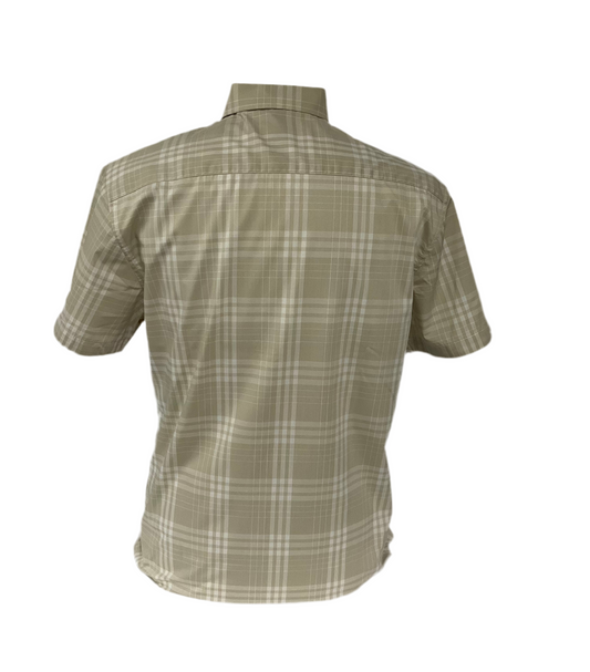 De Niko Khaki Short Sleeve Manga Corta Mens Shirt (Camisa Caballero)