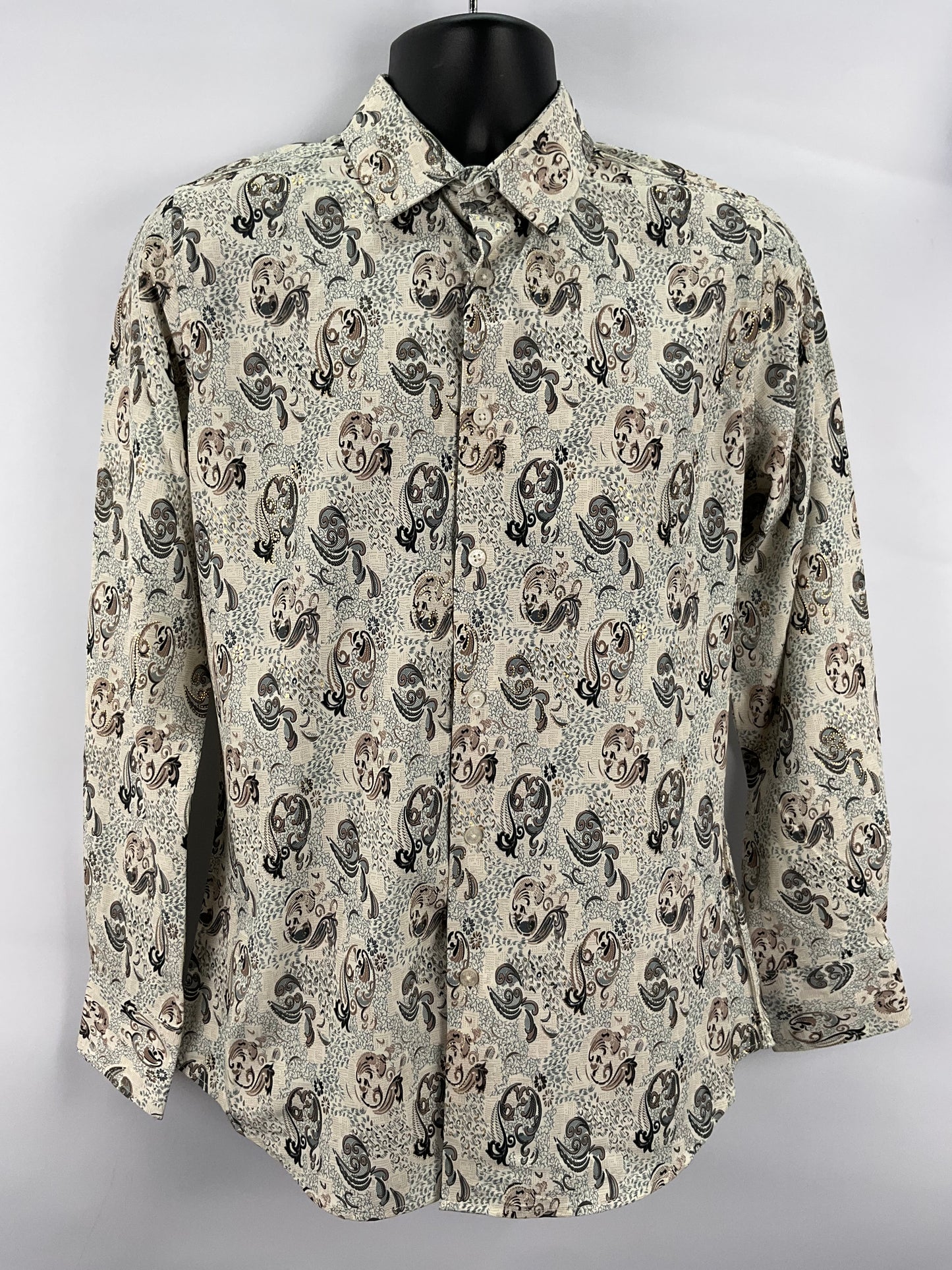 Montero Men Shirt MT4057 Beige Modern Fit Long Sleeve
