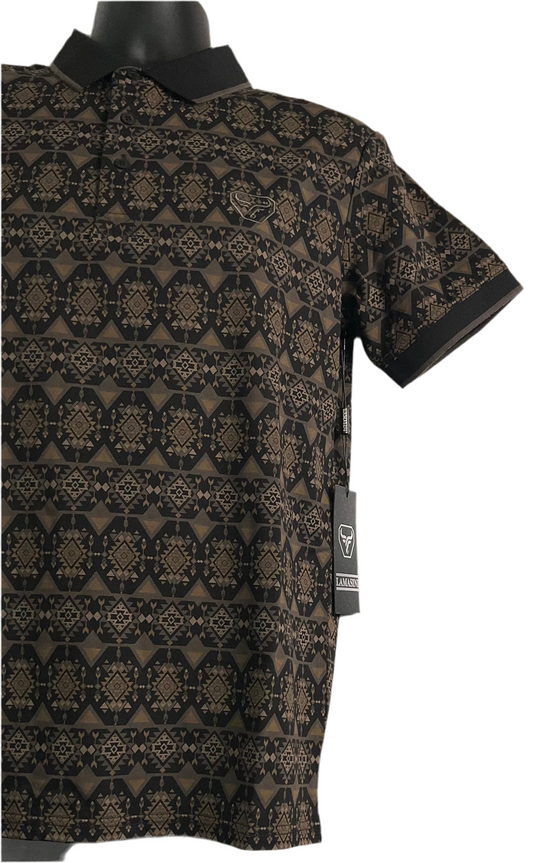 Men’s Polo Lamasini LAM28226 Black/Light brown Modern Fit