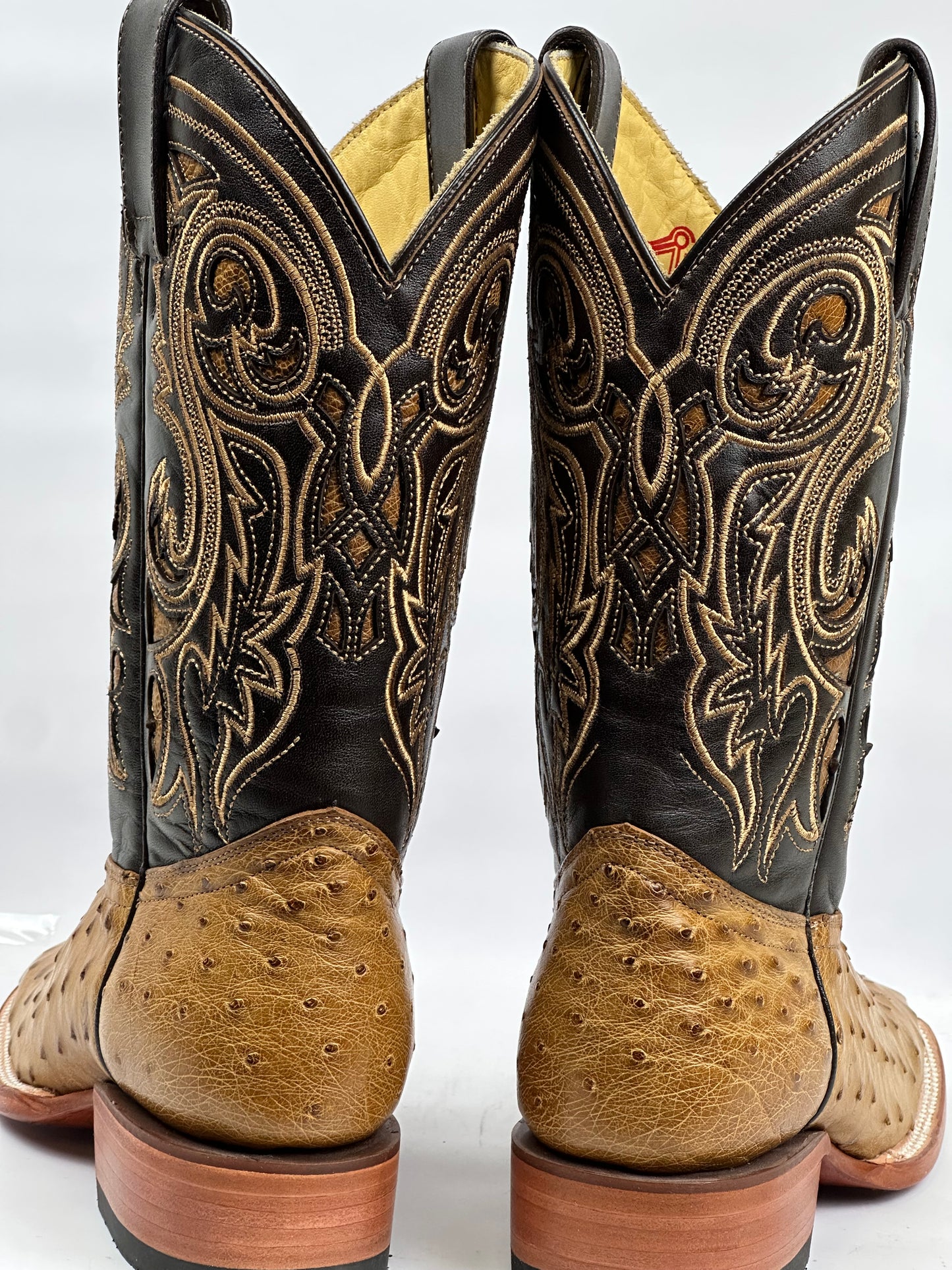 Arango Saddle Genuine Ostrich Exotic Men’s Boots