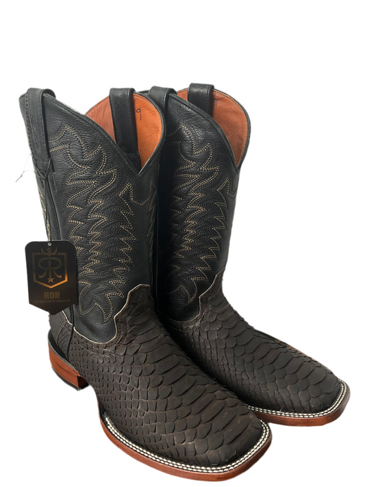 RDR Boot Exotic Python Skin Brown 070
