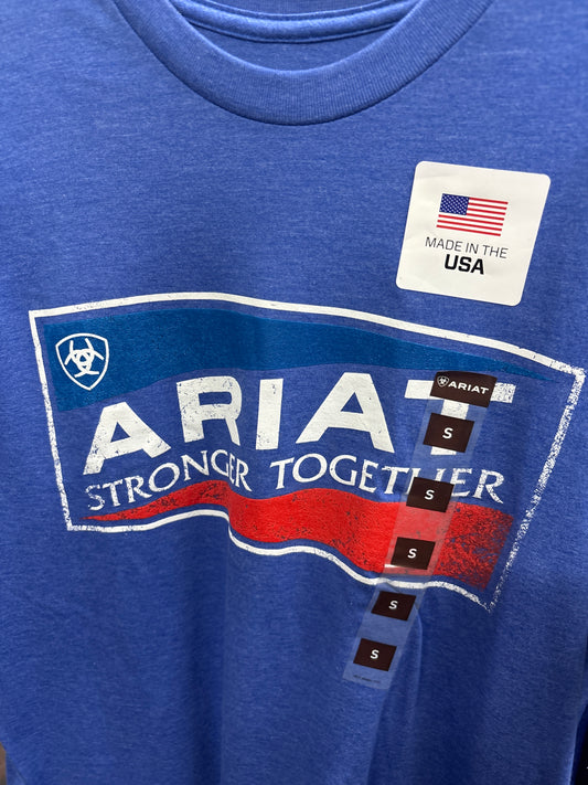 Ariat Stronger Together SS Mens T Shirt Royal Heather/Azul Royal (Playera Caballero) Manga Corta