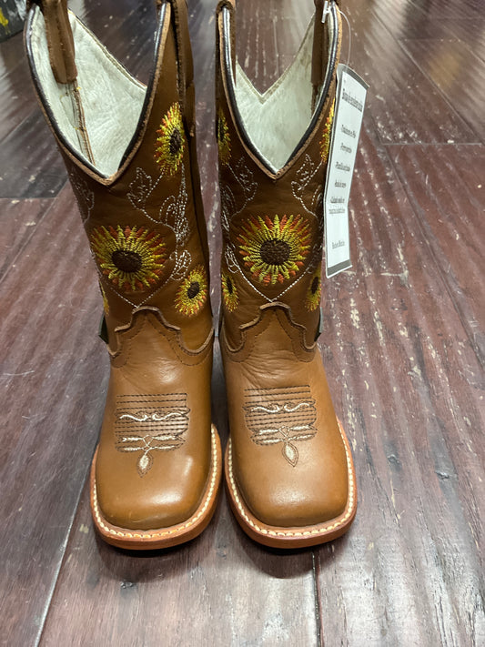 Nicasio girls boots sunflowers miel