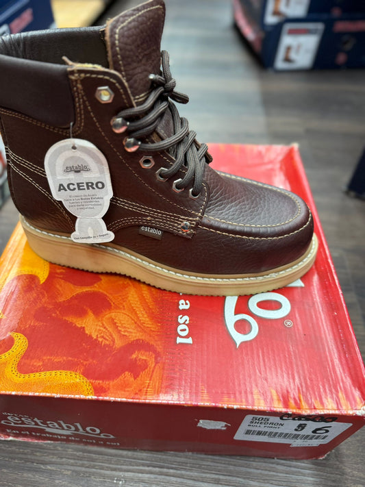 Establo Men’s Work Boot 505shedron Steel Toe.
Bota de Trabajo Establo para Hombre 505 Shedron Acero.