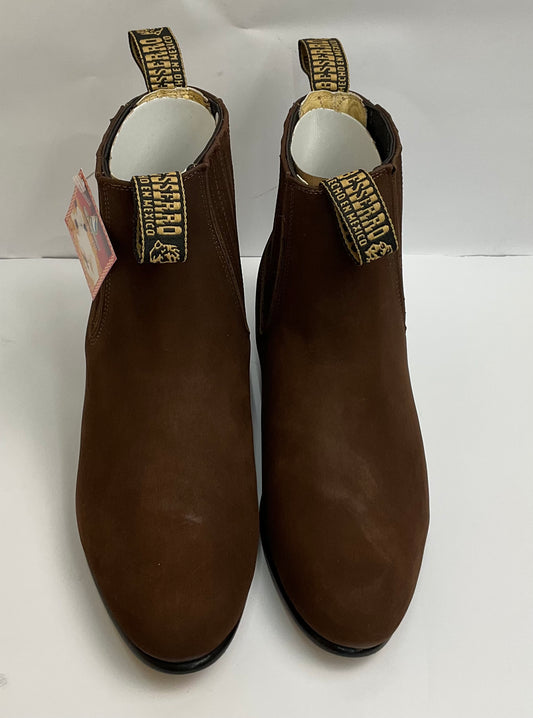 Botín charro El Becerro Nobuck Camel Obscuro men boot