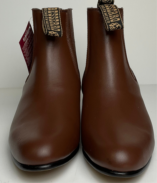 Piel cafe claro Botin charro men boot El Becerro