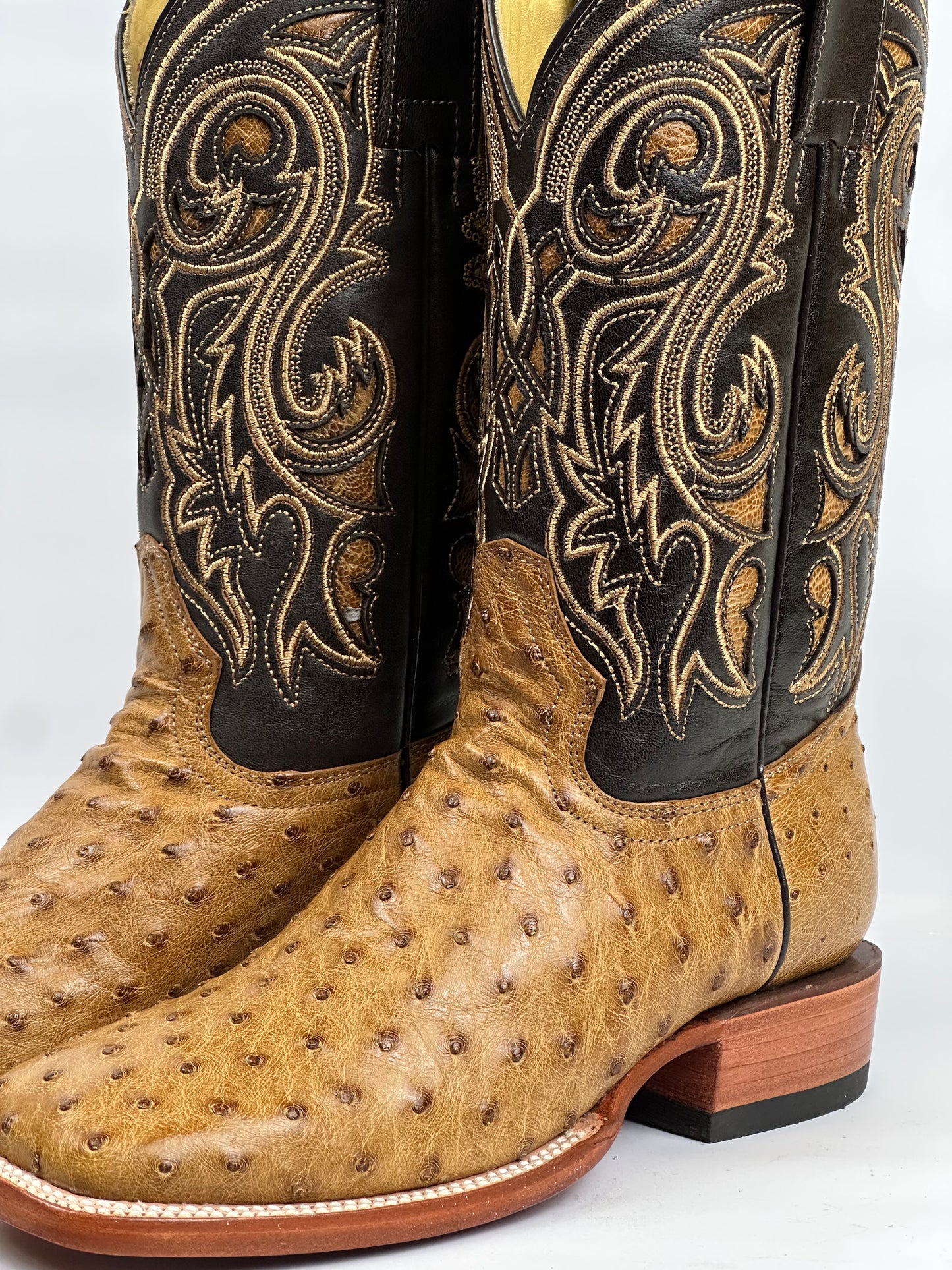 Arango Saddle Genuine Ostrich Exotic Men’s Boots