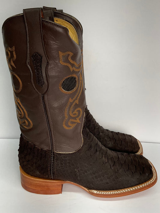 Phyton tabaco matte ( vibora choco mate) the stage coach exotic Men Boot pro-rodeo