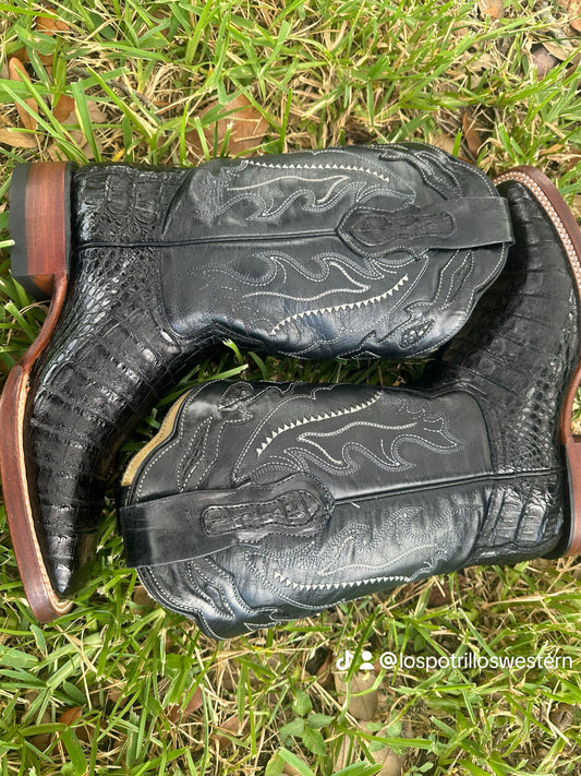 Alligator belly black (panza) Arango exotic men boot pro-rodeo