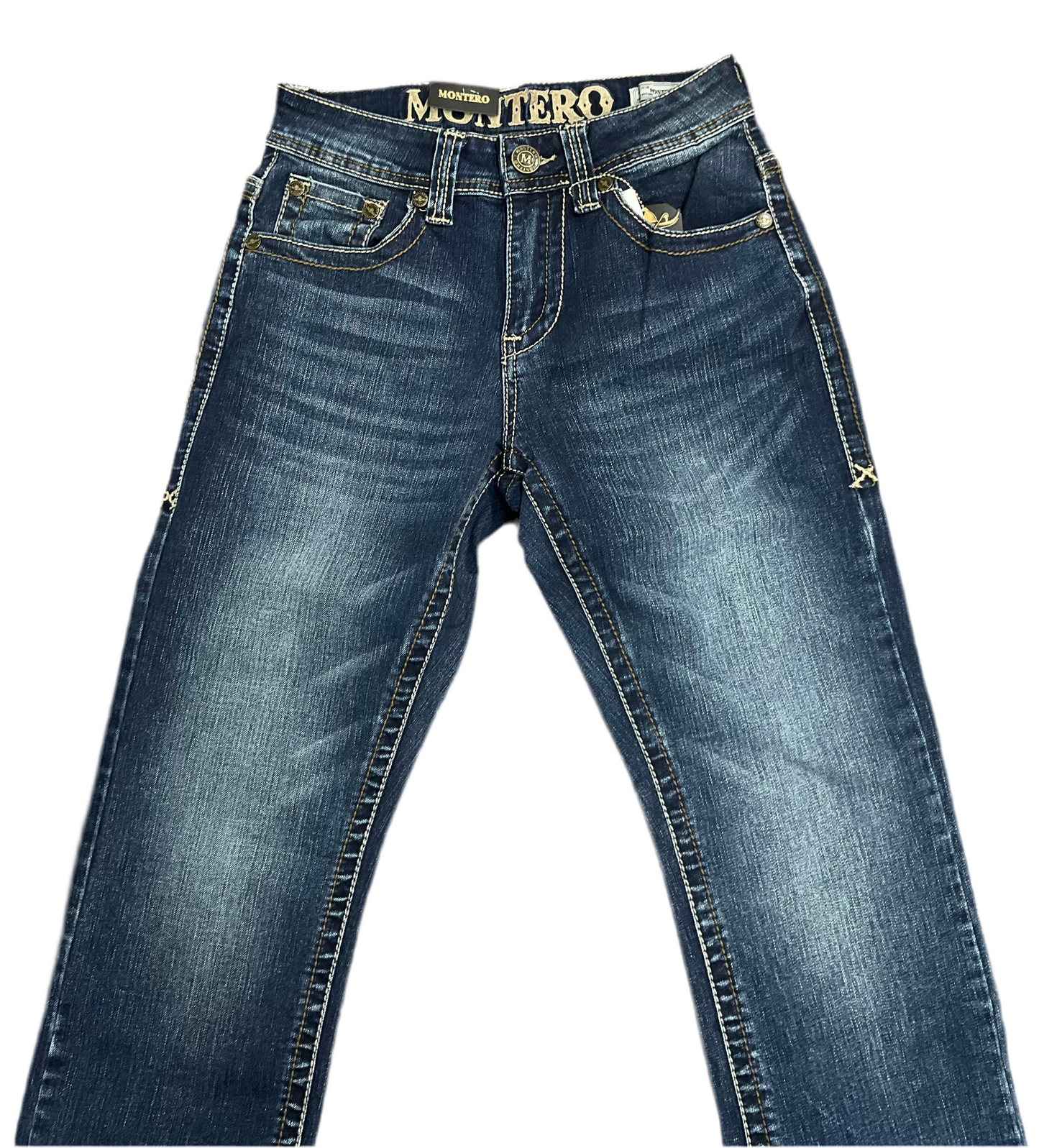 Montero Men’s Jeans Premium MT4664-DK modern Boot ( Dark Blue )