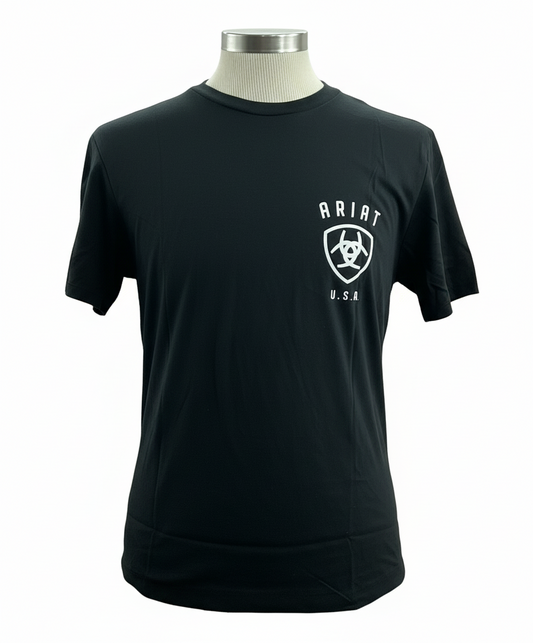 Ariat Men’s Faded Bull ss Shirt Black 10062429