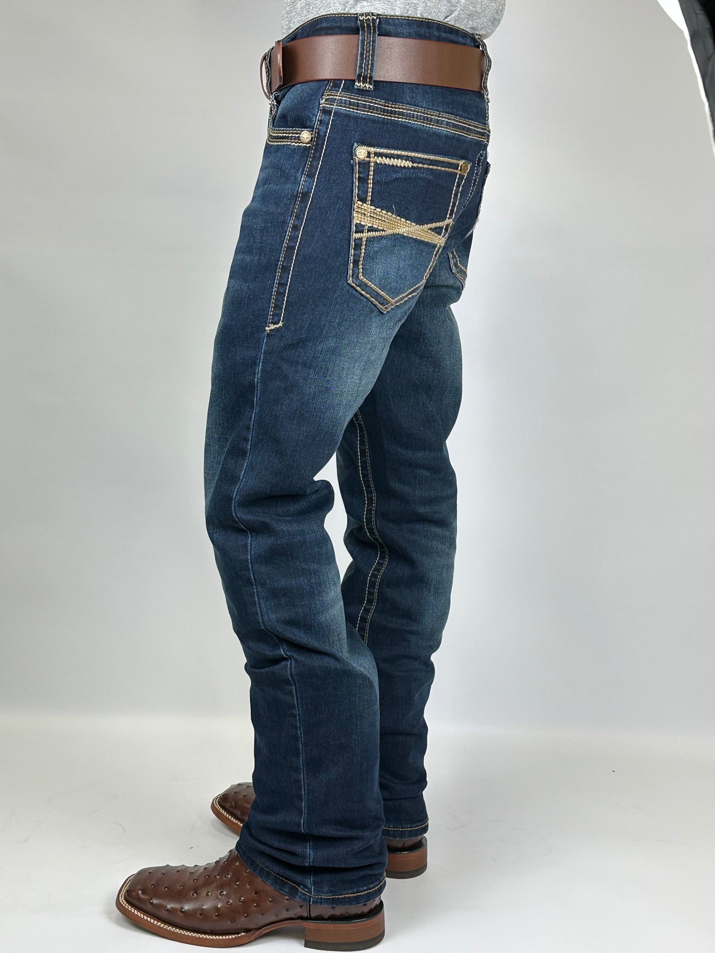 Montero MT4675-DK Dark Wash Men’s Modern Boot Cut Jeans