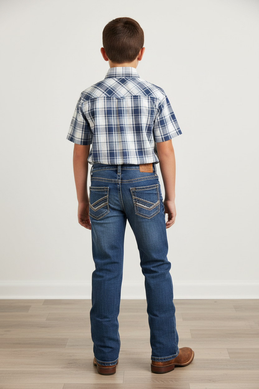 Pantalon Niño Montero MT4668-Med Blue  Modern boot