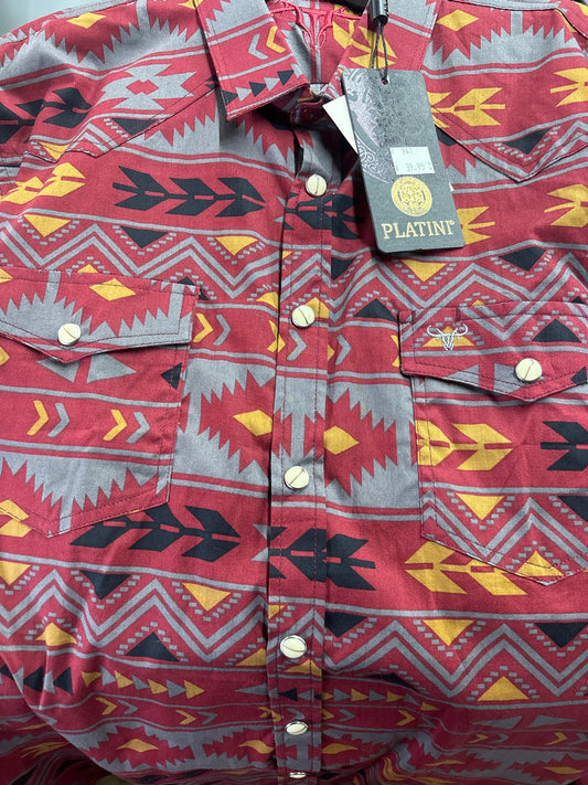 Platini AZK7778 Burgundy/Vino Kids/Niño Long Sleeve Shirt (Camisa Manga Larga)