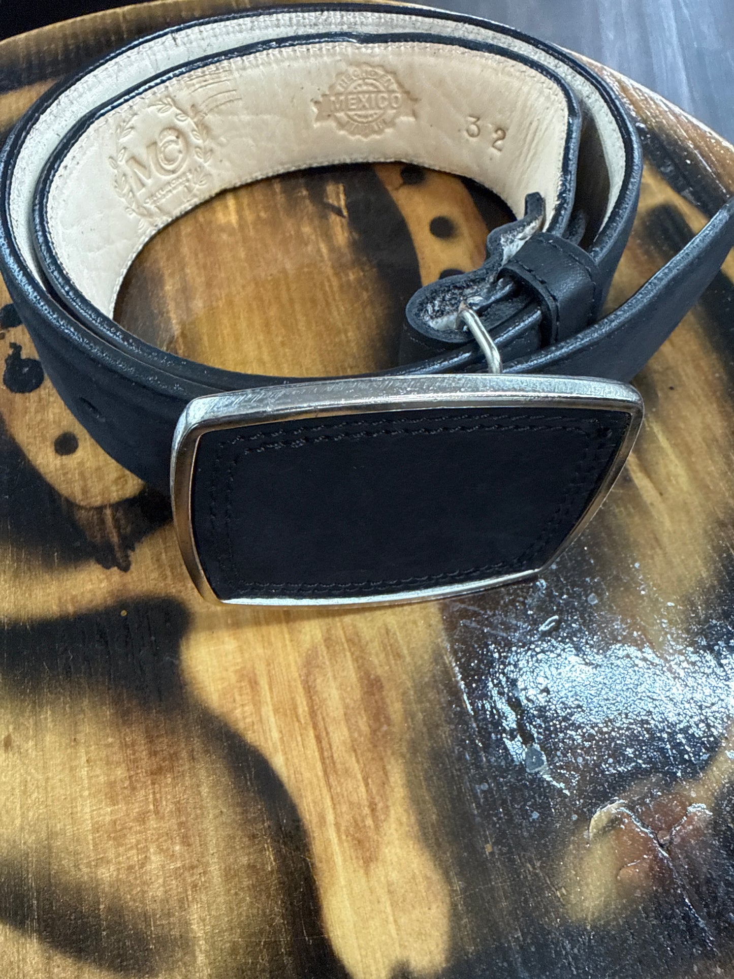 Men Belt nobuck black MC