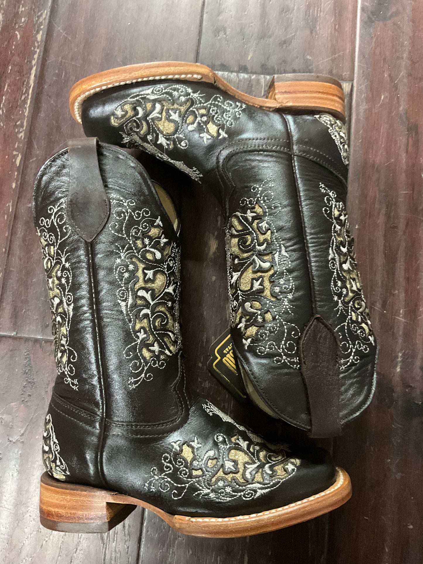 Nicasio girls boots Laser coquette brown / gold