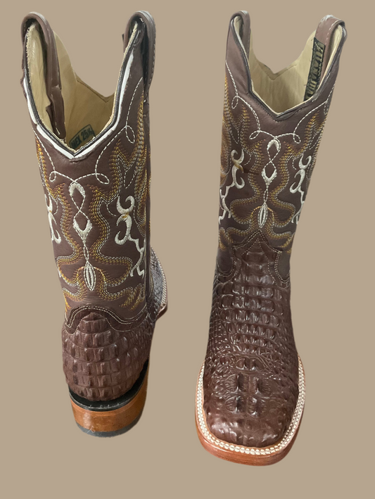 Guanajuato Brown Crocodile Print Clearance Boot