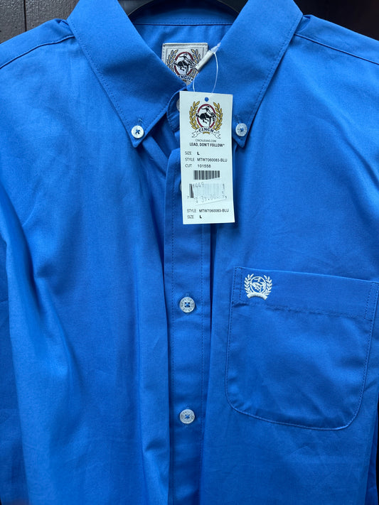 Cinch Lead Dont Follow Kids/Niños Blue/Azul Long Sleeve (Camisa Manga Larga)