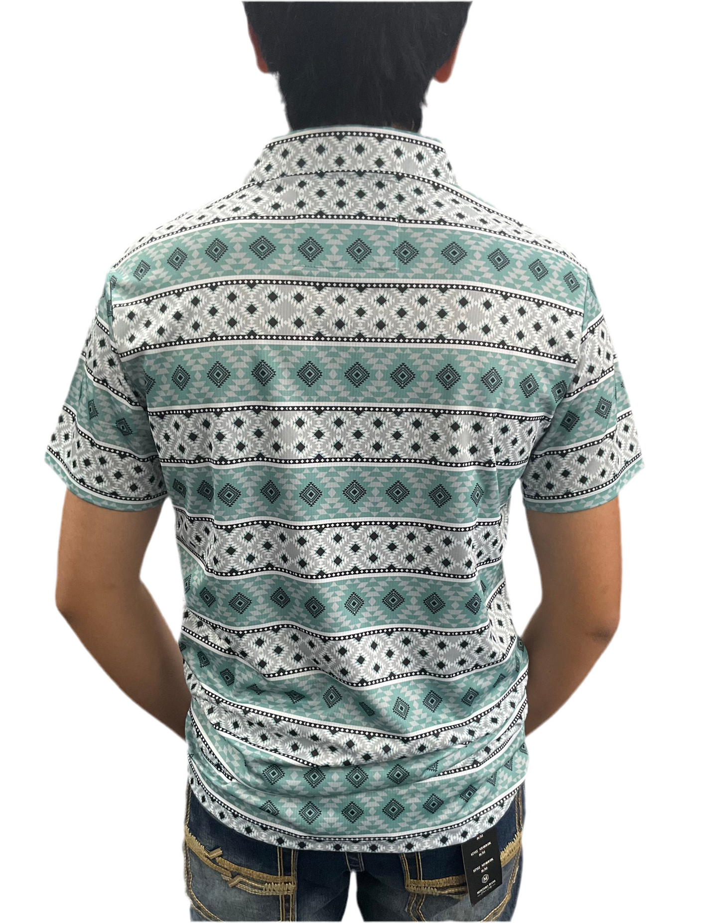 Platini Men’s polo PGP11014 Blue ( diseños en triángulos)