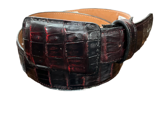 Exotic alligator Blackcherry Brlt