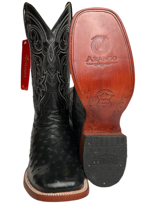 Avestruz/ostrich negro/black pro rodeo Arango Exotic Men Boot