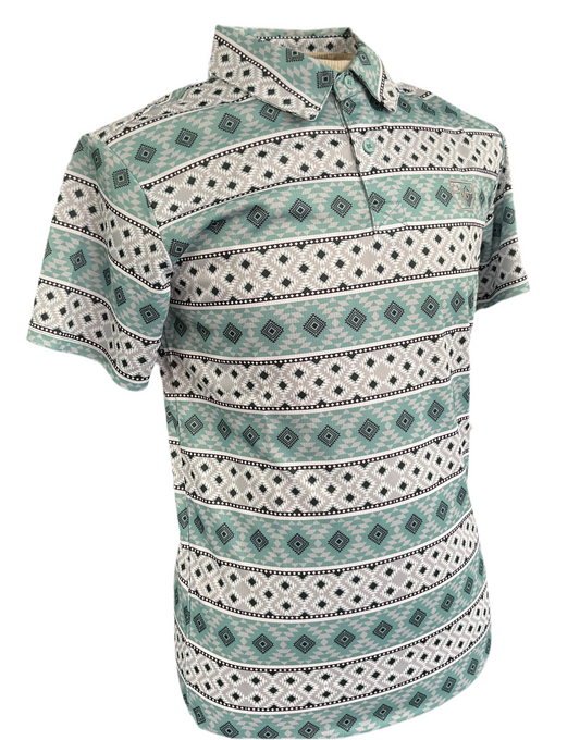 Platini Men’s polo PGP11014 Blue ( diseños en triángulos)