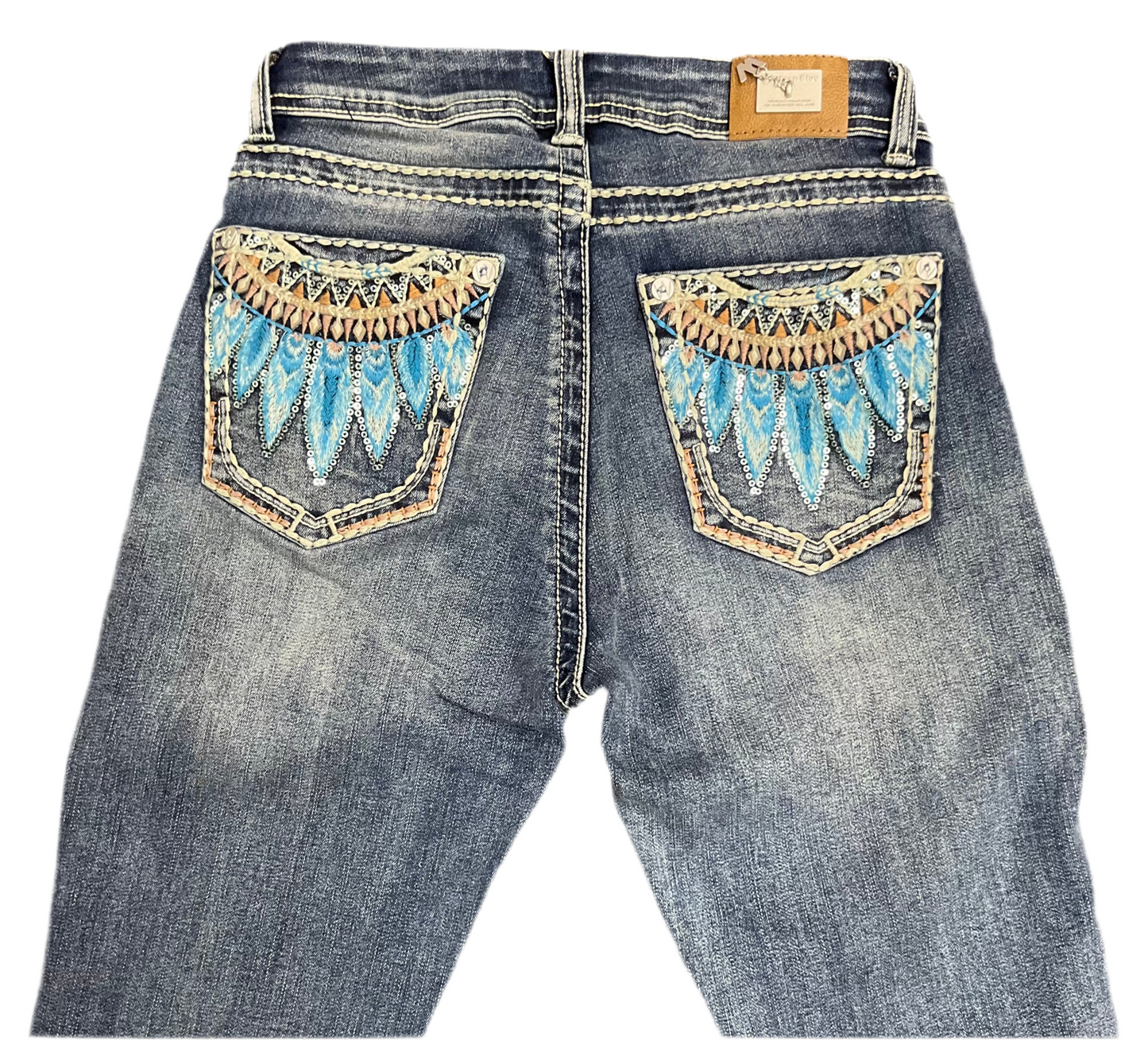 Woman/Mujer Western Blue Flare Jeans W093-PF30