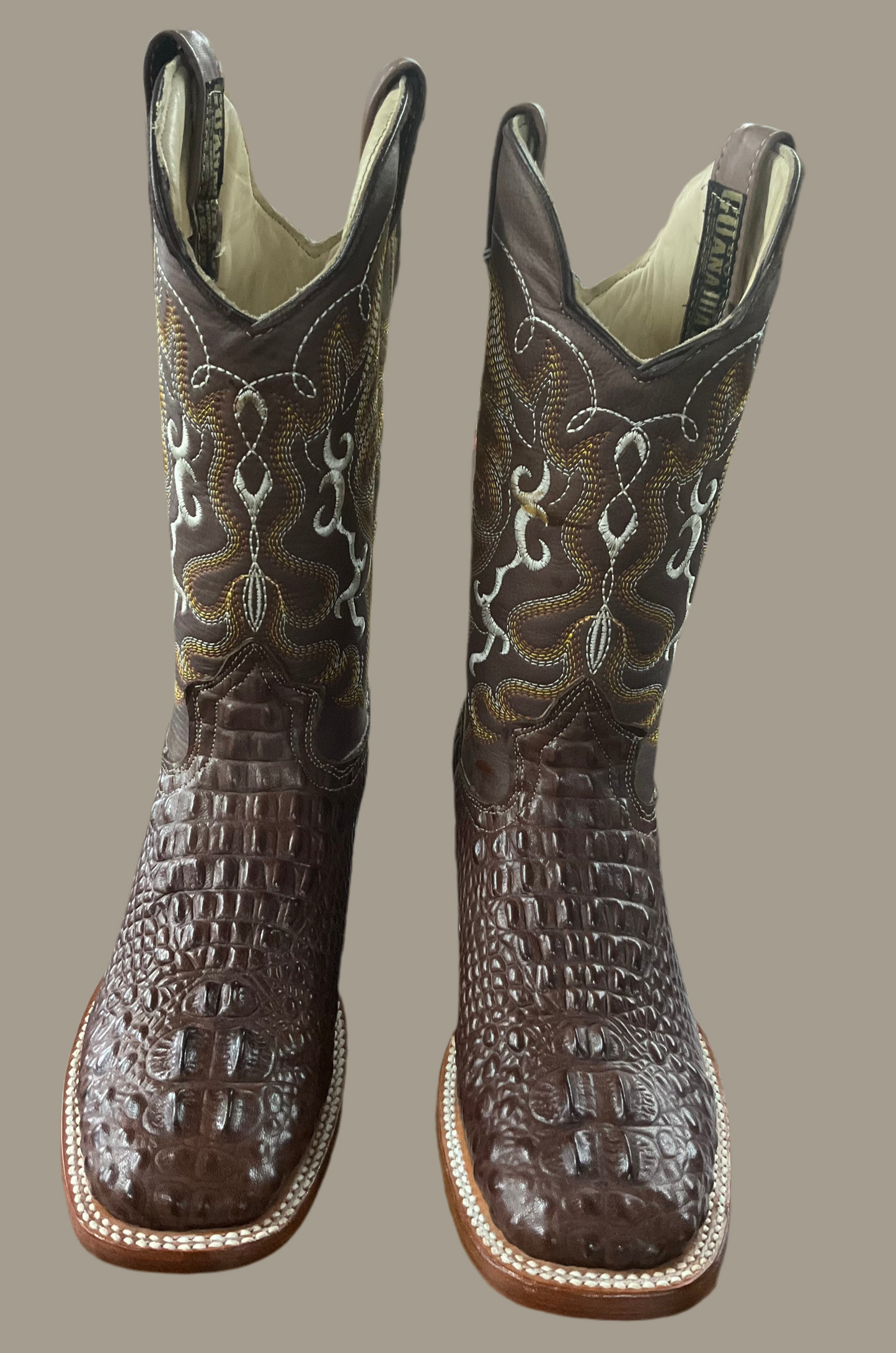 Guanajuato Brown Crocodile Print Clearance Boot