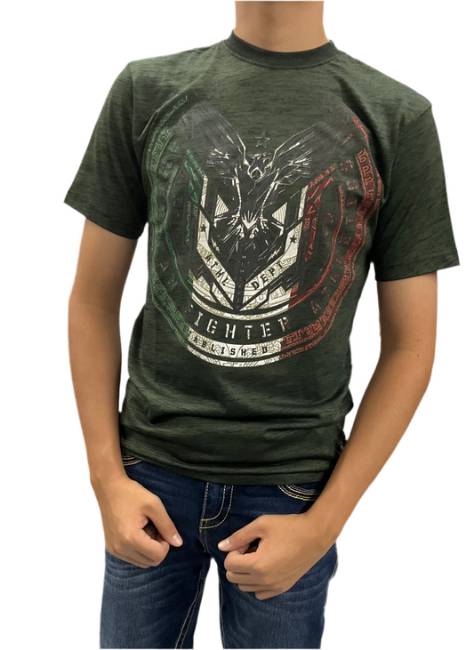 American Fighter Porter Mexico Dark Green/Verde Obscuro SS Mens Shirt (Playera Caballero) Manga Corta
