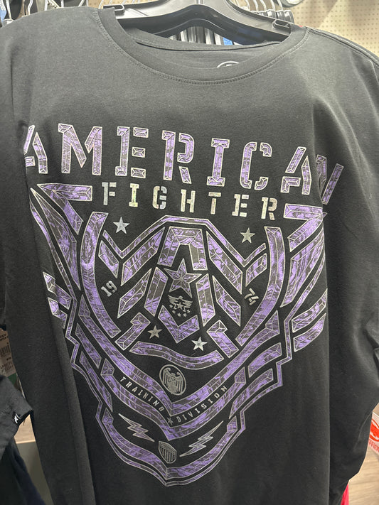 American Fighter Purple Black/Morada Negra Aredale SS Mens Shirt (Playera Caballero) Manga Corta