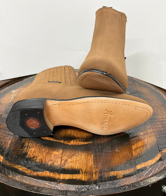 Arango Botin Charro Arena/Sand Nobuck/Gamuza Ankle Boot 0700 Mens/Caballero