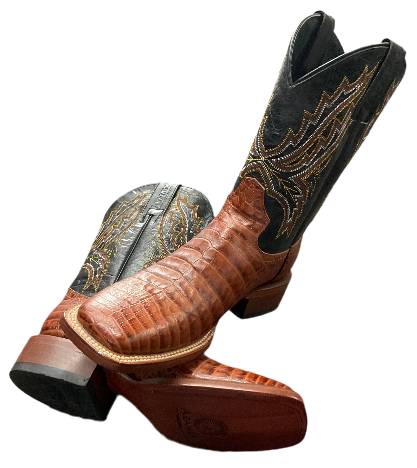 Arango Coco Belly (Crocodile) Pro-Rodeo Imitation Men Boot Cogñac