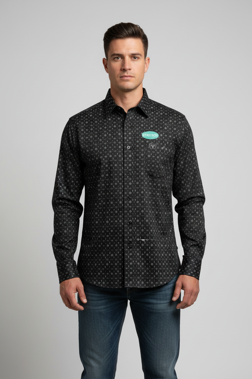 Platini Mens Shirt CWL11339 Color:Black